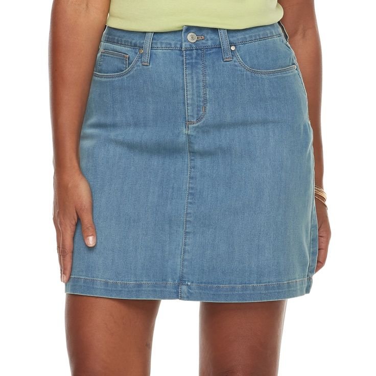 Croft & Barrow Casual Denim Skirt