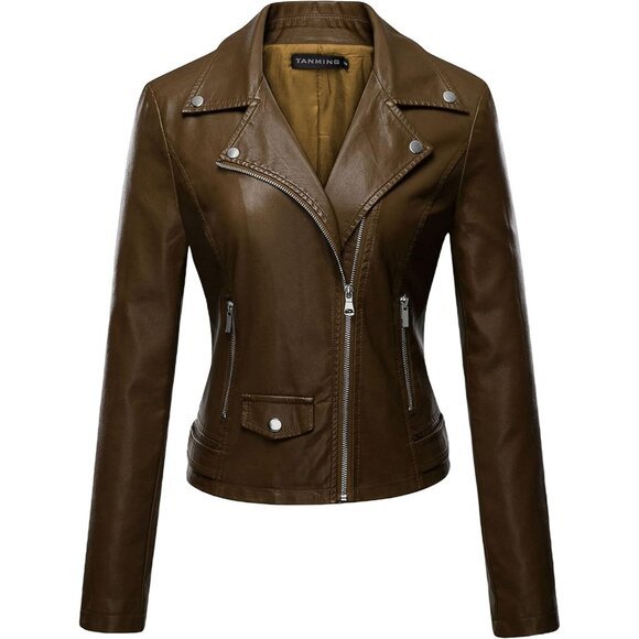 Croft & Barrow Women's Moto Leather Jacket