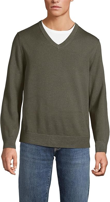 Men's Fine Gauge V-Neck Sweater
